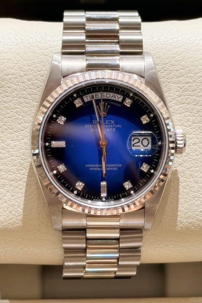 Rolex Day-Date 40 Platinum with Blue Dial